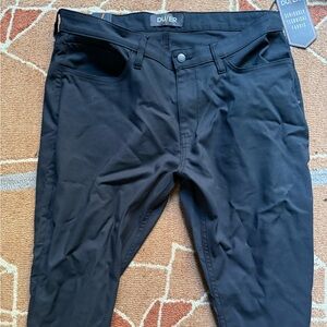 NWT DU/ER 36x32 NuStretch 5 pocket Relaxed Tapered fit Black Pants